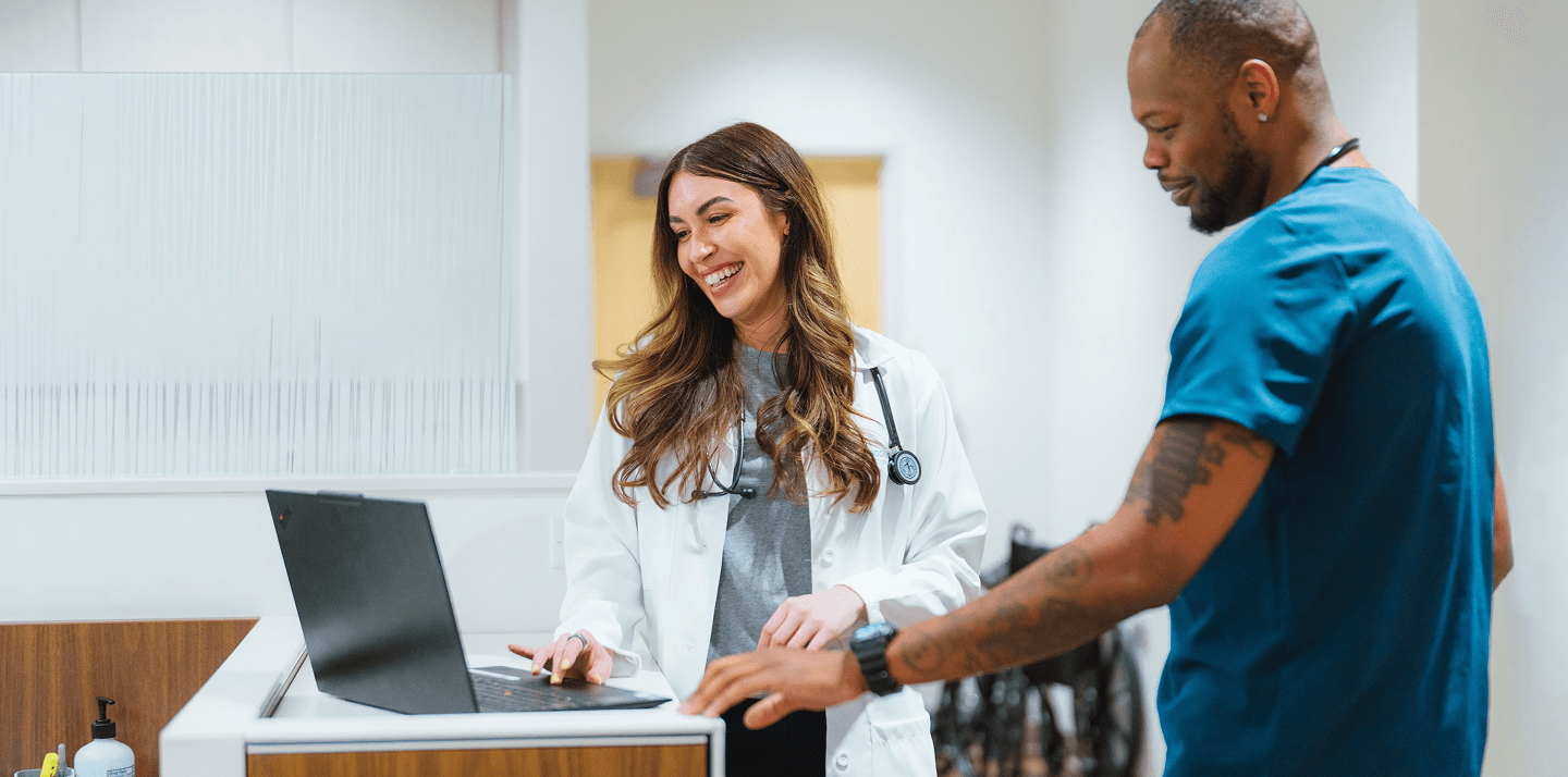 Bookmark Medical clinicians helping a patient